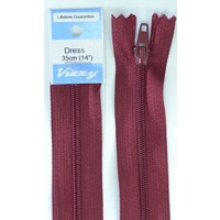 Vizzy Dress Zip, 35cm Colour 108 BURGUNDY