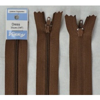 Vizzy Dress Zip, 35cm Colour 13 CHOCOLATE