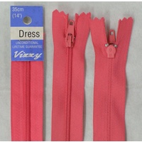 Vizzy Dress Zip, 35cm Colour 30 CORAL