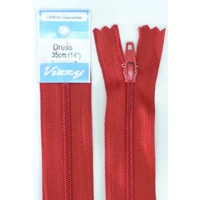 Vizzy Dress Zip, 35cm Colour 32 DARK RED