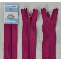 Vizzy Dress Zip, 35cm Colour 35 CRANBERRY