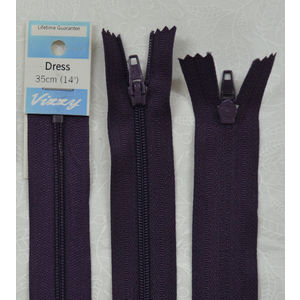 Vizzy Dress Zip, 35cm Colour 37 BLUEBERRY