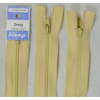 Vizzy Dress Zip, 40cm Colour 06 BUTTERMILK, A Quality Brand Name Zipper