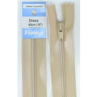 Vizzy Dress Zip, 40cm Colour 07 NATURAL, A Quality Brand Name Zipper
