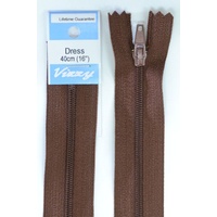 Vizzy Dress Zip, 40cm Colour 107 BROWN
