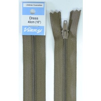 Vizzy Dress Zip, 40cm Colour 12 CHESTNUT, A Quality Brand Name Zipper
