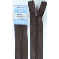 Vizzy Dress Zip, 40cm Colour 14 BROWN