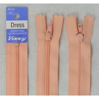 Vizzy Dress Zip, 40cm Colour 23 PEACH