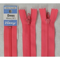 Vizzy Dress Zip, 40cm Colour 30 CORAL