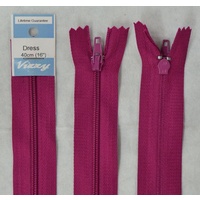 Vizzy Dress Zip, 40cm Colour 35 CRANBERRY