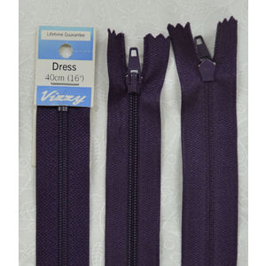 Vizzy Dress Zip, 40cm Colour 37 BLUEBERRY