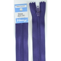 Vizzy Dress Zip, 40cm Colour 38 DEEP PURPLE