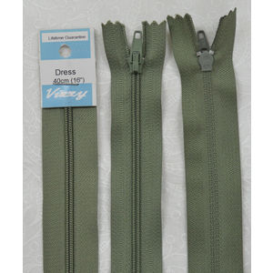 Vizzy Dress Zip, 40cm Colour 48 KHAKI