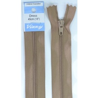 Vizzy Dress Zip, 45cm Colour 10 CAMEL