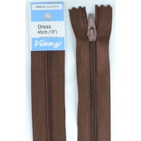 Vizzy Dress Zip, 45cm Colour 107 BROWN