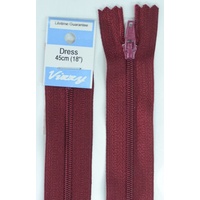 Vizzy Dress Zip, 45cm Colour 108 BURGUNDY