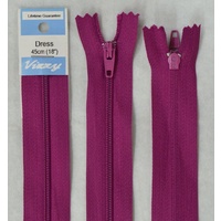 Vizzy Dress Zip, 45cm Colour 123 GARDEN ROSE