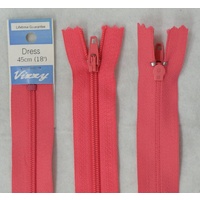 Vizzy Dress Zip, 45cm Colour 30 CORAL