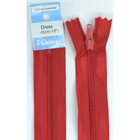 Vizzy Dress Zip, 45cm Colour 32 DARK RED