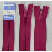 Vizzy Dress Zip, 45cm Colour 35 CRANBERRY