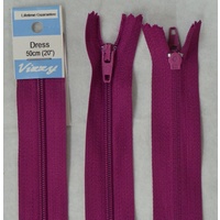 Vizzy Dress Zip, 50cm Colour 123 GARDEN ROSE