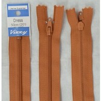 Vizzy Dress Zip, 50cm Colour 16 TERRA COTTA