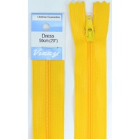 Vizzy Dress Zip, 50cm Colour 19 WA GOLD, A Quality Brand Name Zipper