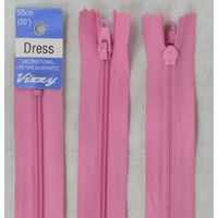Vizzy Dress Zip, 50cm Colour 28 LOLLY PINK