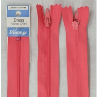 Vizzy Dress Zip, 50cm Colour 30 CORAL