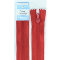 Vizzy Dress Zip, 50cm Colour 32 DARK RED