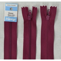 Vizzy Dress Zip, 50cm Colour 34 BURGUNDY