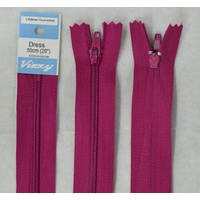 Vizzy Dress Zip, 50cm Colour 35 CRANBERRY