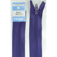 Vizzy Dress Zip, 50cm Colour 38 DEEP PURPLE