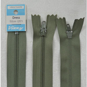 Vizzy Dress Zip, 50cm Colour 48 KHAKI