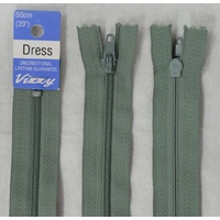 Vizzy Dress Zip, 50cm Colour 49 LIGHT STEEL
