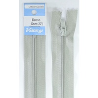 Vizzy Dress Zip, 50cm Colour 60 SILVER GREY