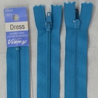 Vizzy Dress Zip, 50cm Colour 85 PEACOCK