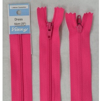 Vizzy Dress Zip, 50cm Colour 94 HOT PINK