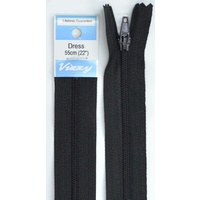 Vizzy Dress Zip, 55cm Colour 02 BLACK