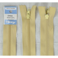 Vizzy Dress Zip, 55cm Colour 06 BUTTERMILK