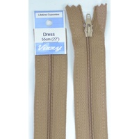 Vizzy Dress Zip, 55cm Colour 10 CAMEL