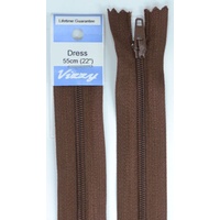 Vizzy Dress Zip, 55cm Colour 107 BROWN