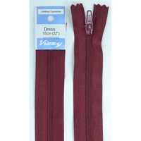 Vizzy Dress Zip, 55cm Colour 108 BURGUNDY