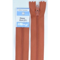 Vizzy Dress Zip, 55cm Colour 15 BRICK