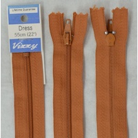 Vizzy Dress Zip, 55cm Colour 16 TERRA COTTA