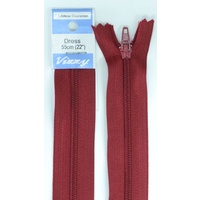 Vizzy Dress Zip, 55cm Colour 33 WINE