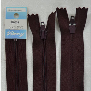 Vizzy Dress Zip, 55cm Colour 36 MAROON