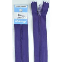 Vizzy Dress Zip, 55cm Colour 38 DEEP PURPLE