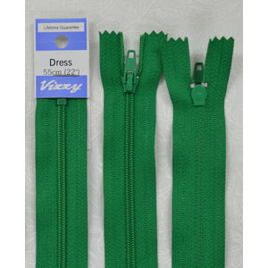 Vizzy Dress Zip, 55cm Colour 44 EMERALD