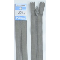 Vizzy Dress Zip, 55cm Colour 61 PEARL GREY